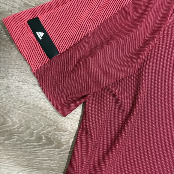 adidas Two-Tone Red Polo Shirt - Picture 3 of 6